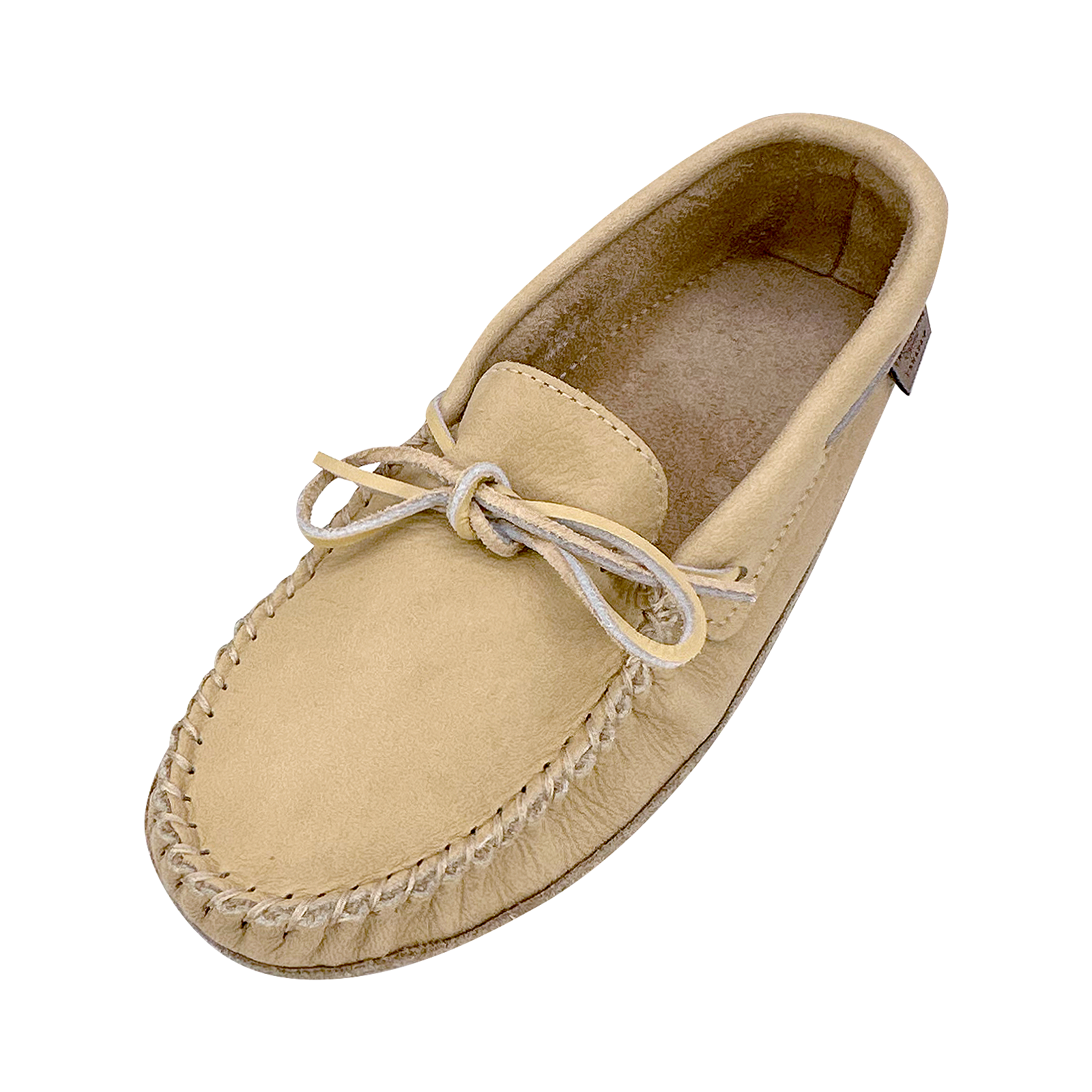 Men's Ivory Wide Moccasin Slippers
